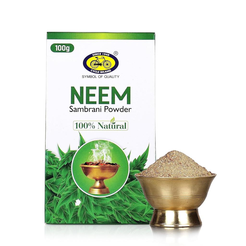 Cycle Pure Sambrani Powder Набор из 5 – по 100 г каждый, Оригинальный ароматический порошок для пуджи для ежедневной пуджи и фестивалей Гуггал, Хавана, Вибхути, Камфора и Ним