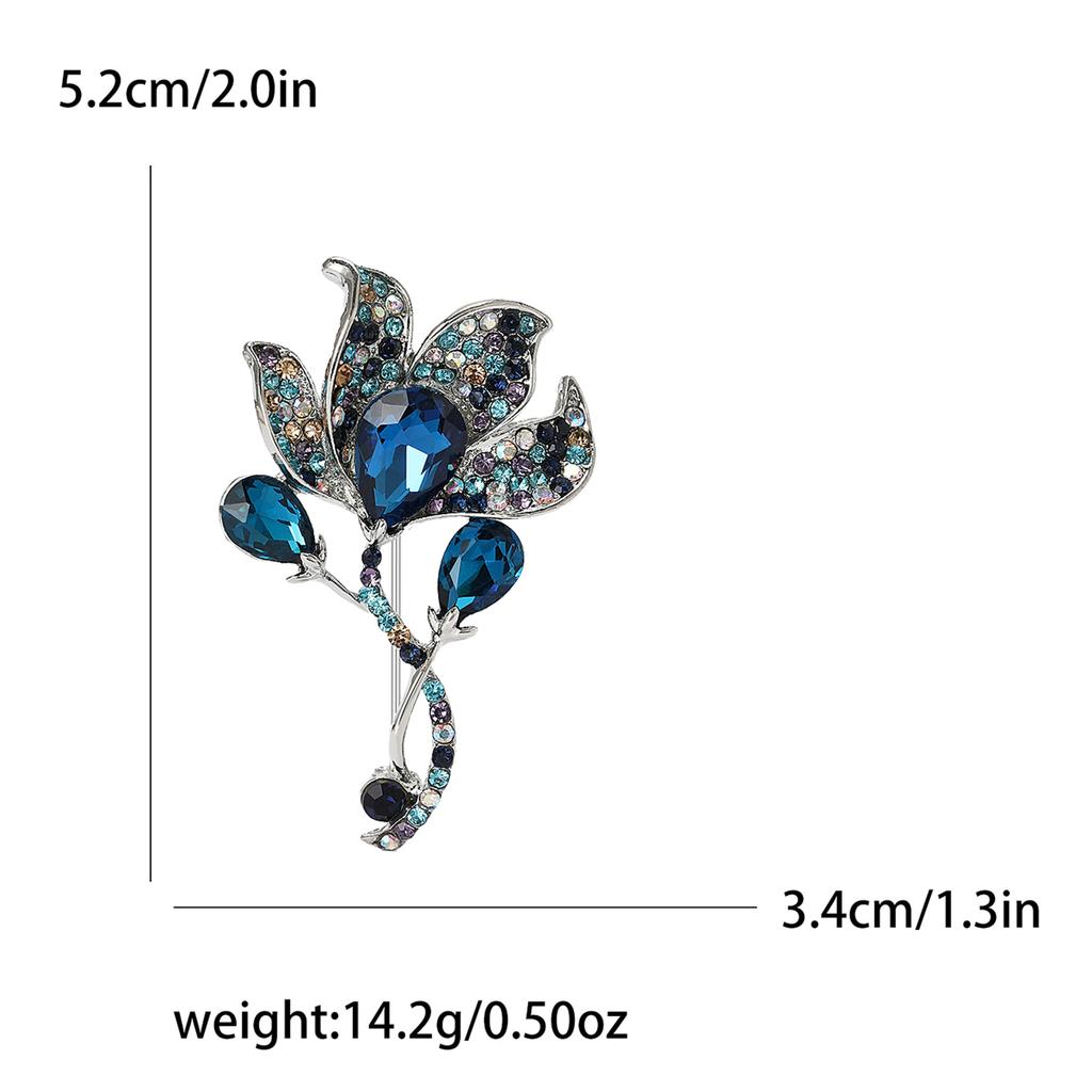 Высококачественный сплав горный хрусталь брошь в виде цветка каллы модная ретро женская одежда корсаж ювелирные изделия булавка