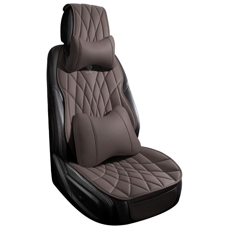 Универсальный комплект подушек для автомобильного сиденья из дышащей кожи наппа - 3 предмета, всесезонный, перфорированный, чехол для заднего сиденья, однокомпонентная подушка для маленького автомобиля