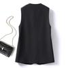 Korean Loose V-neck Vest Coat for Women Casual Sleeveless Outerwear Versatile Layering Top Suitable for Spring Summer