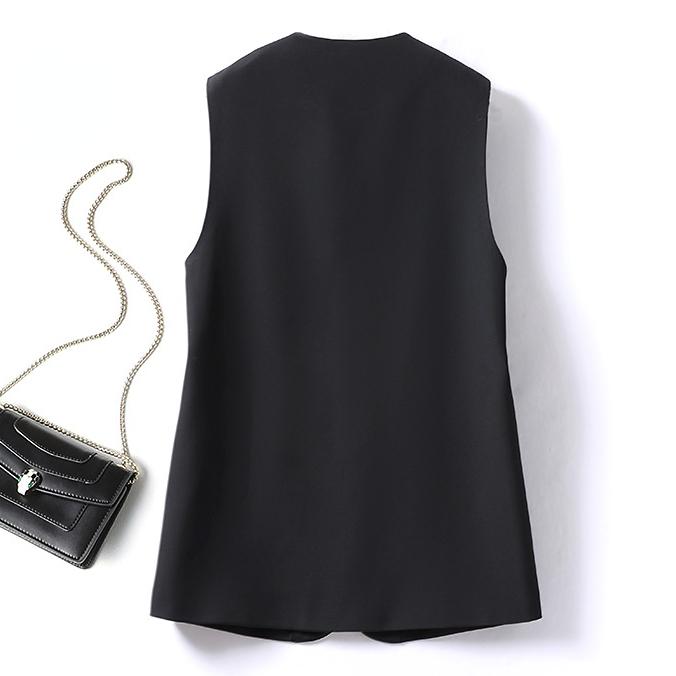 Korean Loose V-neck Vest Coat for Women Casual Sleeveless Outerwear Versatile Layering Top Suitable for Spring Summer