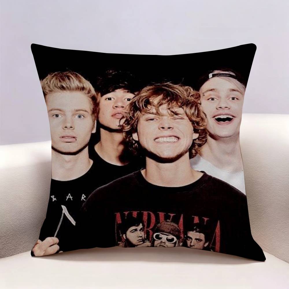 SOS SSeconds of Summer Doublesided print Pillow Case for Sofa Living Room Home office Decor Protective Cover
