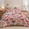 Heart Shaped Pattern 3D Printed Duvet Cover, Simple Style, Luxurious Bedding Set, Soft And Comfortable Duvet Cover, Pillowcase