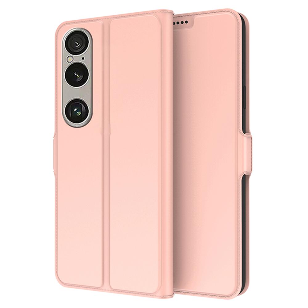 Для Sony Xperia 1 VII Чехол Ударопрочный ТПУ Внутренняя Оболочка Кожаная Крышка Телефона Слот для Карты