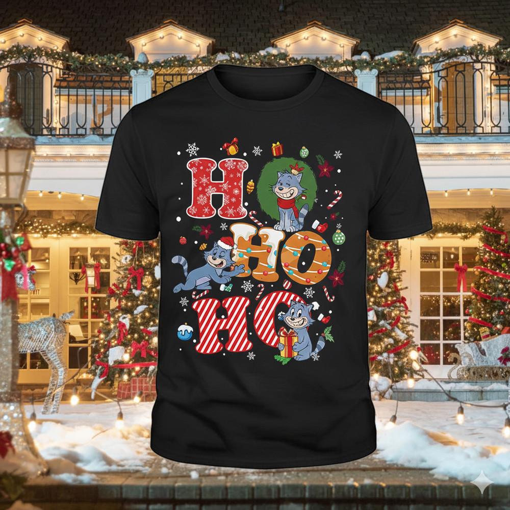 Felix The Cat xmas Black T-Shirt Cotton Unisex S-5XL D070 Unisex T-Shirt