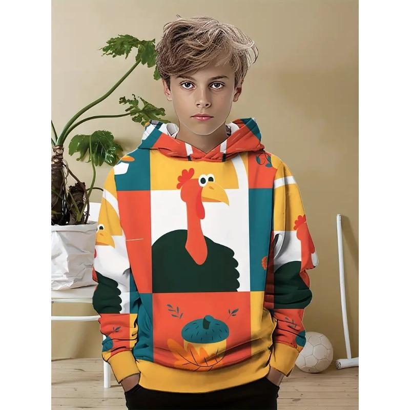 Осенние 3D толстовки с милым принтом животных, модные, повседневные, спортивные, с длинным рукавом, детские, для мальчиков