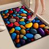 3D коврик из диатомовой земли с текстурой гальки, быстро впитывающий, нескользящий, водопоглощающий для ванной комнаты, кухни, прихожей, пола и туалета.