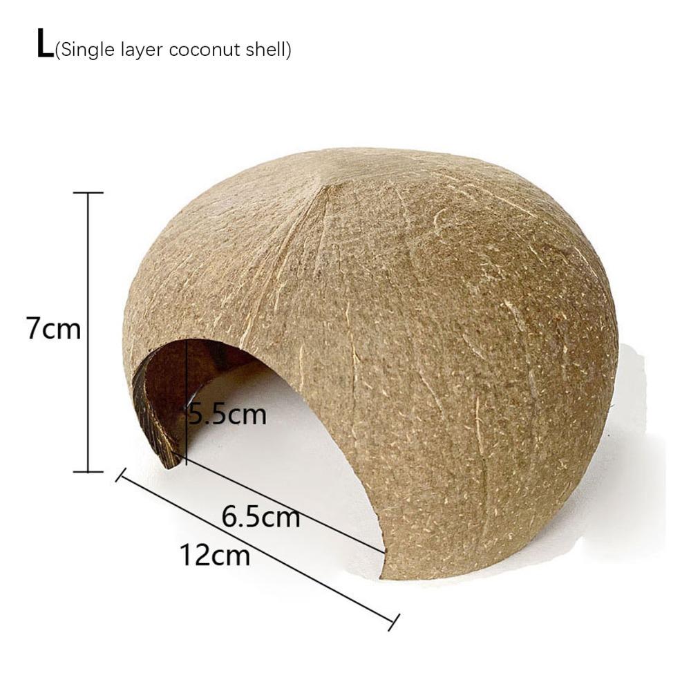 Natural Coconut Shell Hamster Coconut Cage Small Pet Toy Guinea Pig Hideout  Spiders