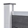 WPC Garden Fence Panel Set 526 x 106 cm Grey