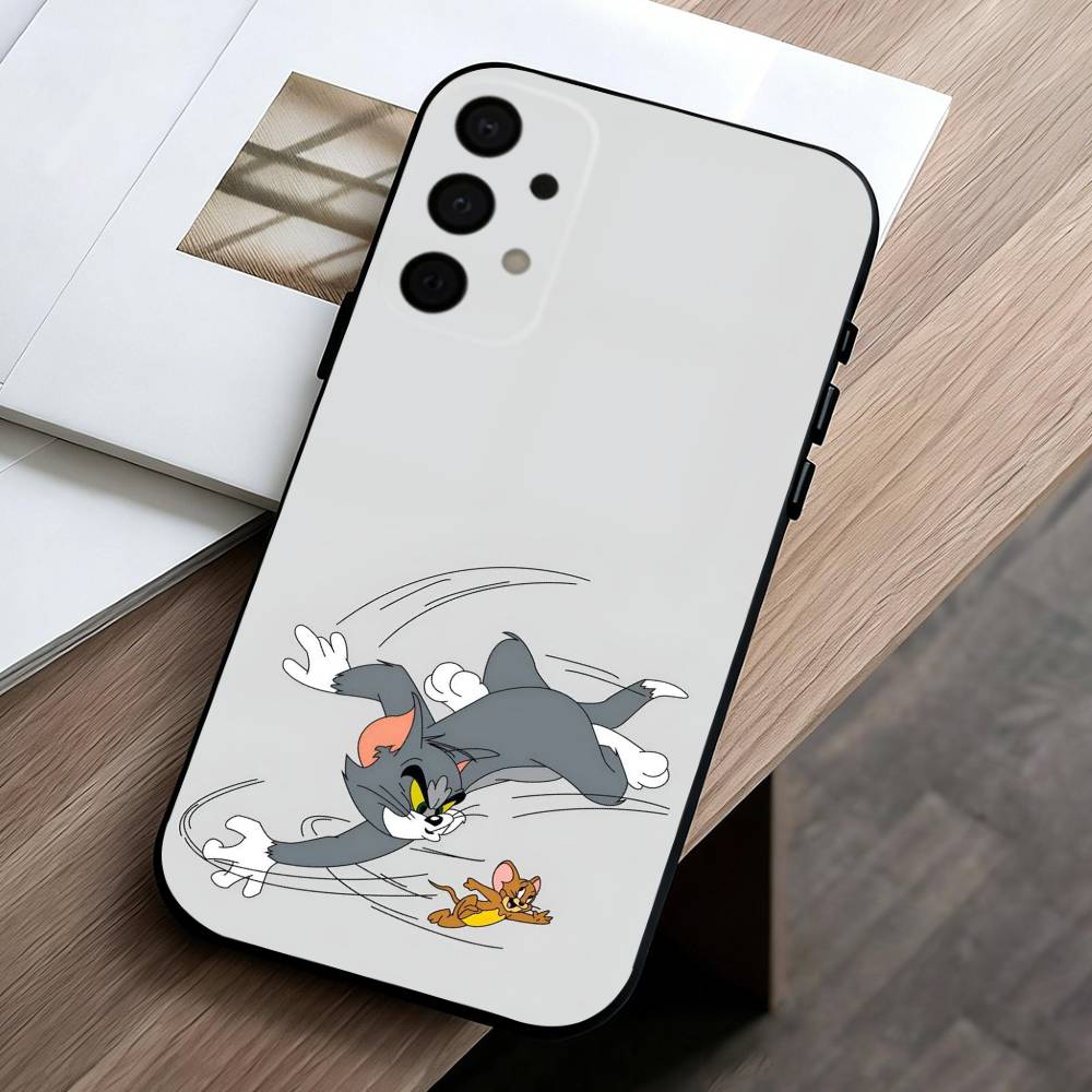 F-Funny TomS Cartoon J-JerryS phone Case For Samsung Galaxy A73,A72,A71,A70,A53,A52,A51,Others Soft Black Shell