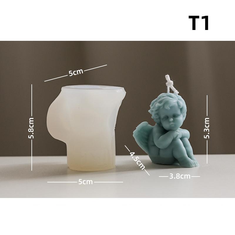 1шт помадка торт 3D ангел силиконовая форма глина принадлежности мыло смола форма шоколад ароматизированная свеча своими руками AVE