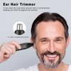 2-in-1 Electric Nose Hair & Eyebrow Trimmer - Rechargeable, Detachable Washable Head, 50-Day Battery Life