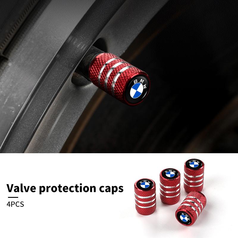 BABD1 For BMW New 4Pcs Car Wheel Tire Valve Caps Air Stem Covers Accessories For BMW E46 E90 E60 F10 E39 F30 E36 F20 E87 E90 E70 E91