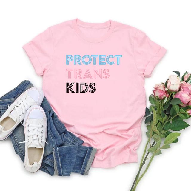 Футболка Protect Trans Kids Футболка Trans Rights Женские футболки Футболка с коротким рукавом Футболка Pride Streetwear Топ