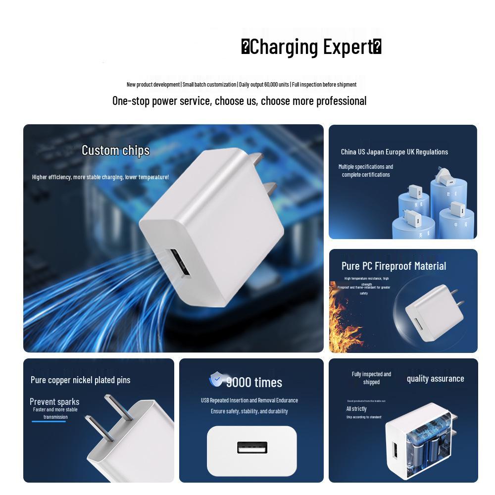 USB-зарядное устройство для мобильных телефонов 5 В 2 А с сертификацией UL, EU и PSE