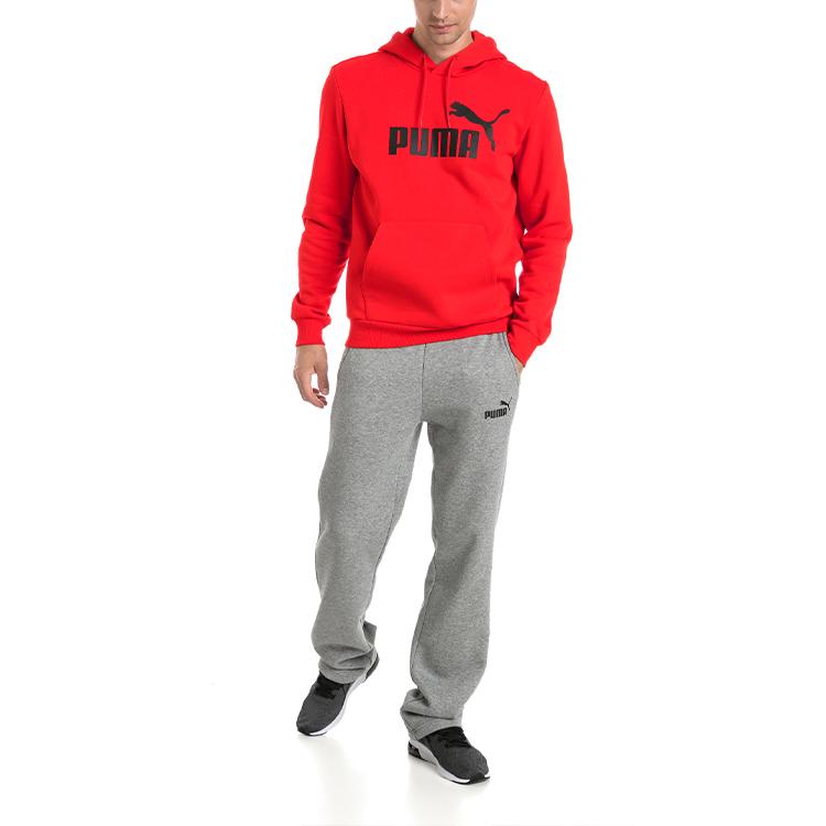Puma Casual Drawstring Hoodie With Fleece Lining And Print Men Hoodies Red 851743-05