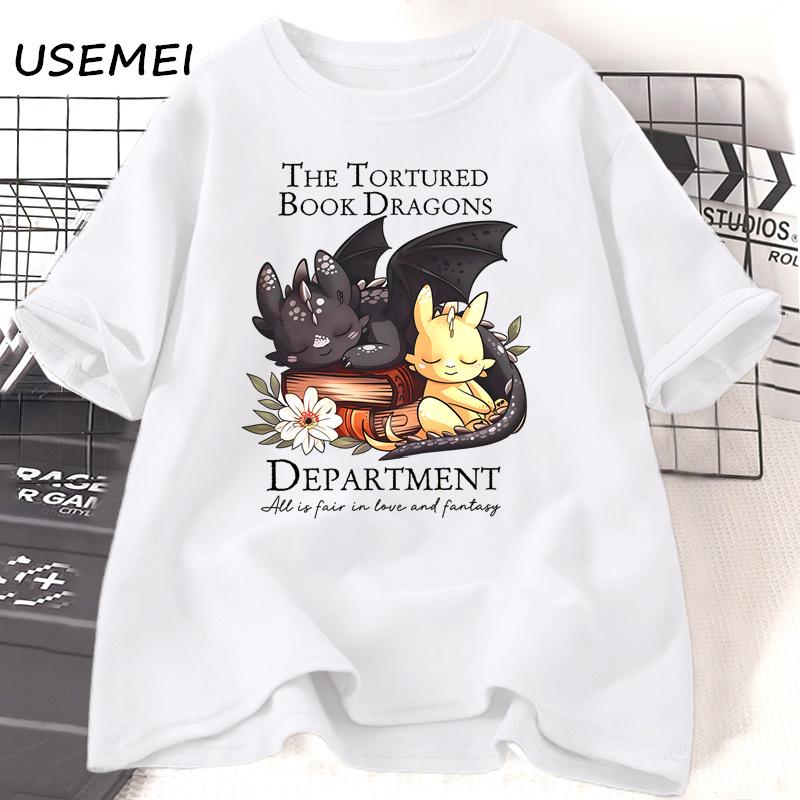 Футболка Tortured Book Dragons унисекс унисекс хлопок фэнтези читатели книжное чтение любители книг футболка хлопковые футболки с коротким рукавом