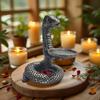 Vintage Candle Holder 3D Coiled Snake Resin Candle Holder Table Decor Snake Candle Holder for Bedroom Living Room