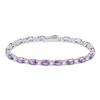 FANCIME Tennis Bracelet Synthetic Amethyst February Birthstone Width 4mm Tennis Bracelet Zirconia Silver S925 Amulet Christmas Birthday Anniversary