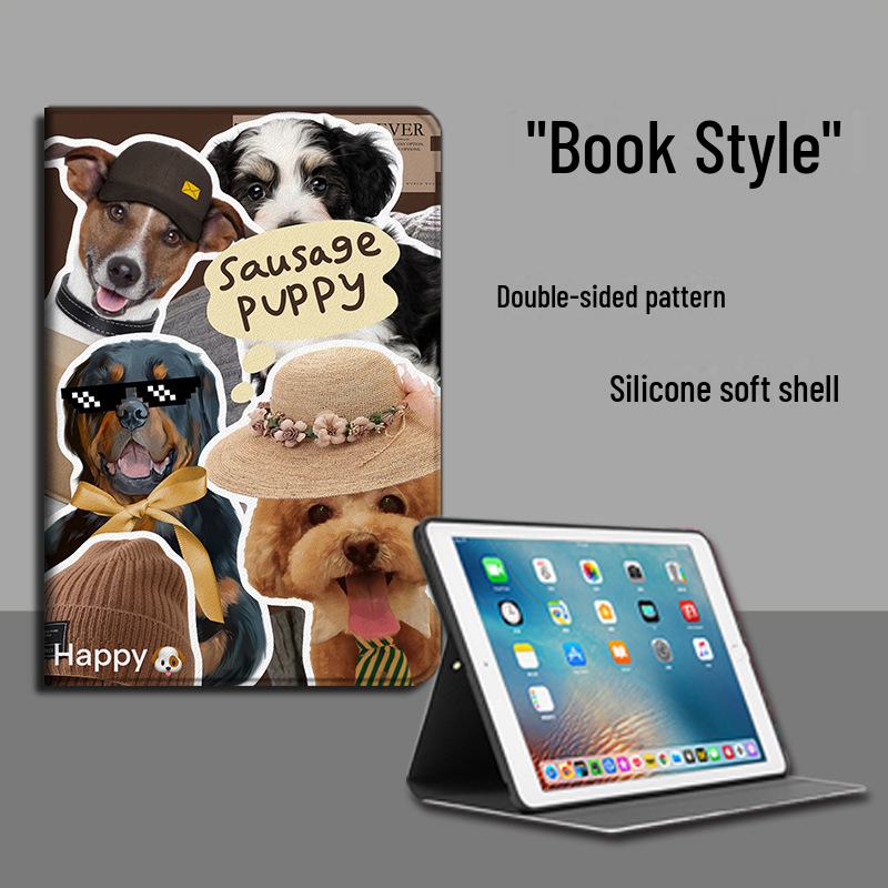 Cute Dog Tablet Protective Case for Apple iPad Pro 10.2, Mini 6, Air 5/4, 11" 10th Gen - Suitable for Various iPad Models.