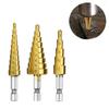 3 шт./компл. высокоскоростные стальные ступенчатые конические сверла с шестигранным хвостовиком 3-12 мм/4-20 мм/4-12 мм, резак для отверстий с