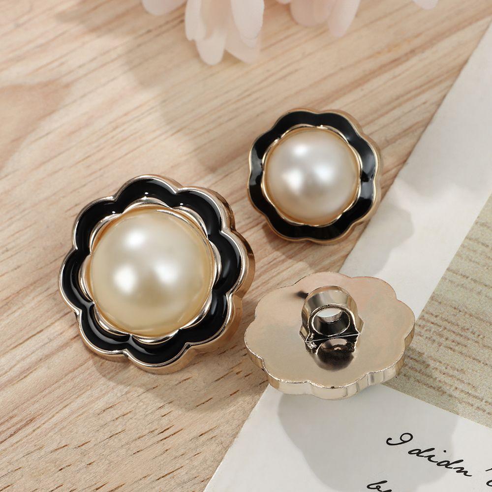 10Pcs Plastic Ornaments DIY Pearl Clothing Buttons Needlework Shirt Buttons Sewing Accessories