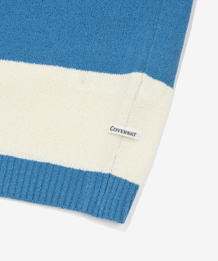 COVERNAT Rugby Half Knit Blue