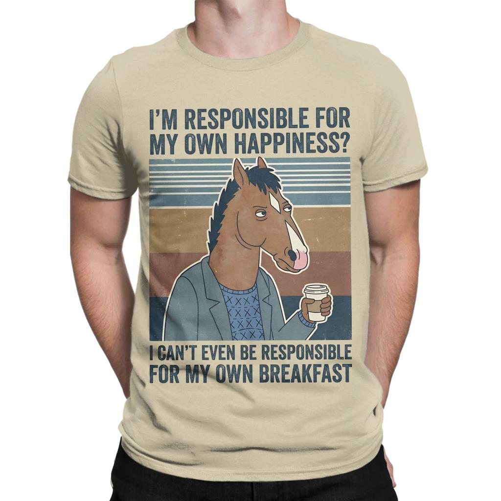 Счастье в собственных руках B BoJack HorseUnisexs Смешная Графика 100% Хлопок Футболка BBoJack HorseUnisexs Топы Футболки Для Унисекса