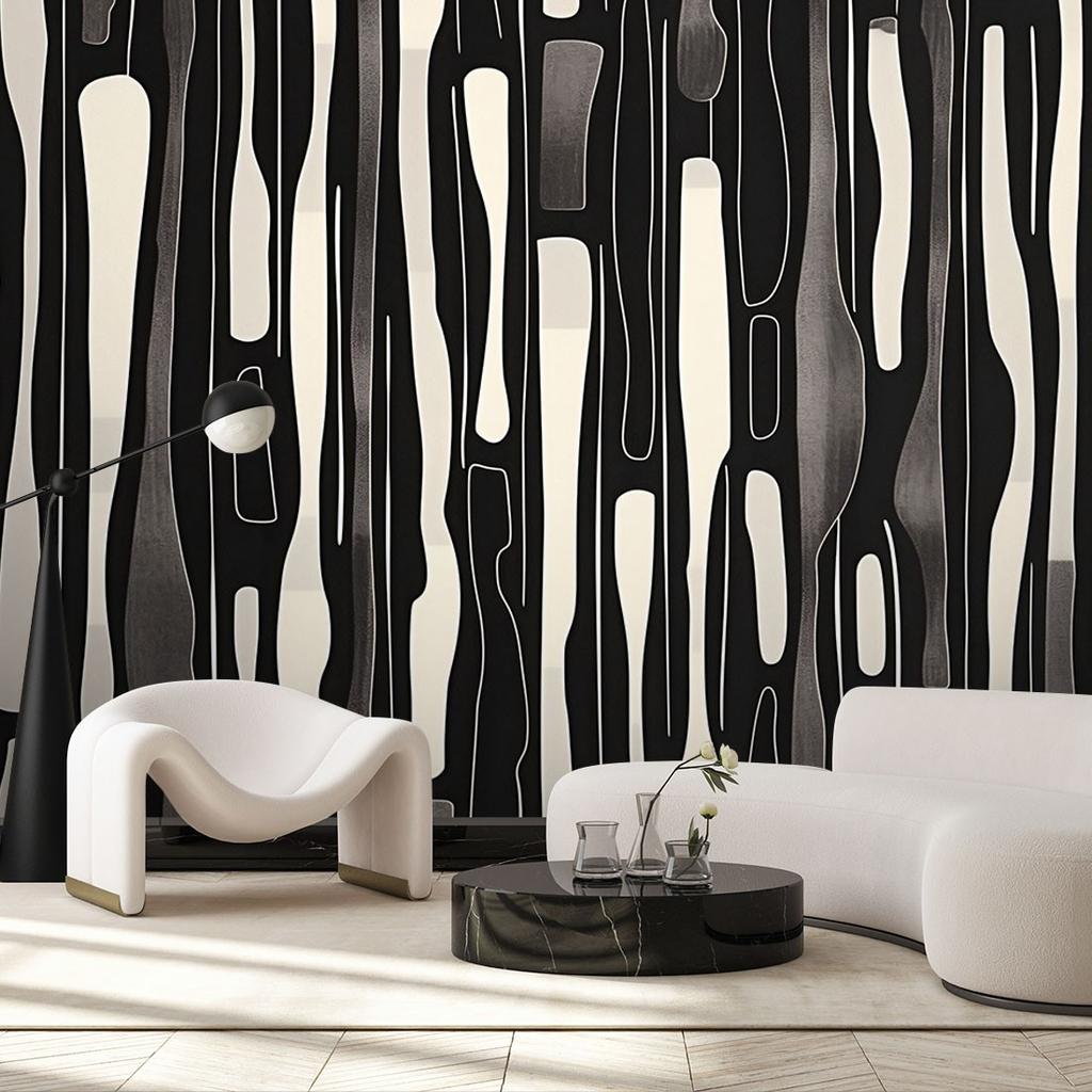 Wallpaper Black and white abstraction