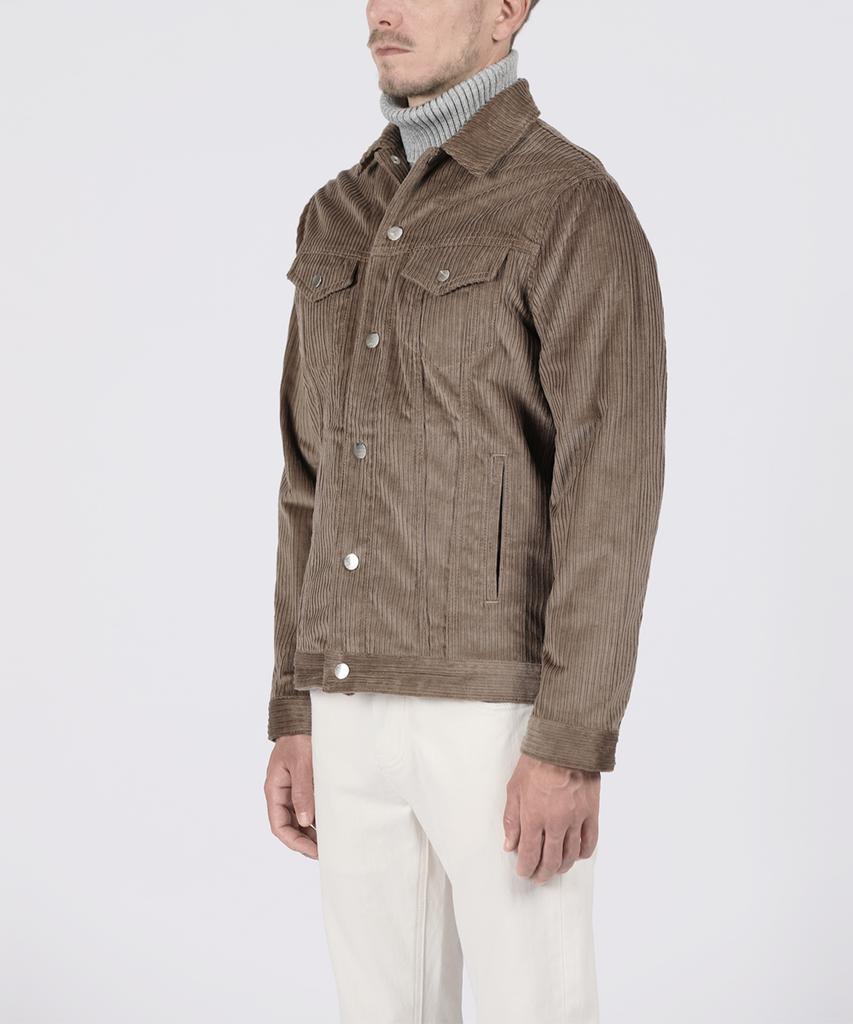 Panicale Brown Corduroy Trucker Jacket