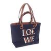 2WAY Bag Navy/Brown Wool/leather Women