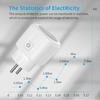 Tuya WiFi Smart Socket 16A Power Monitor Европейский стандарт Plug Timing App Remote Control Voice Control для Alexa Geogle Home