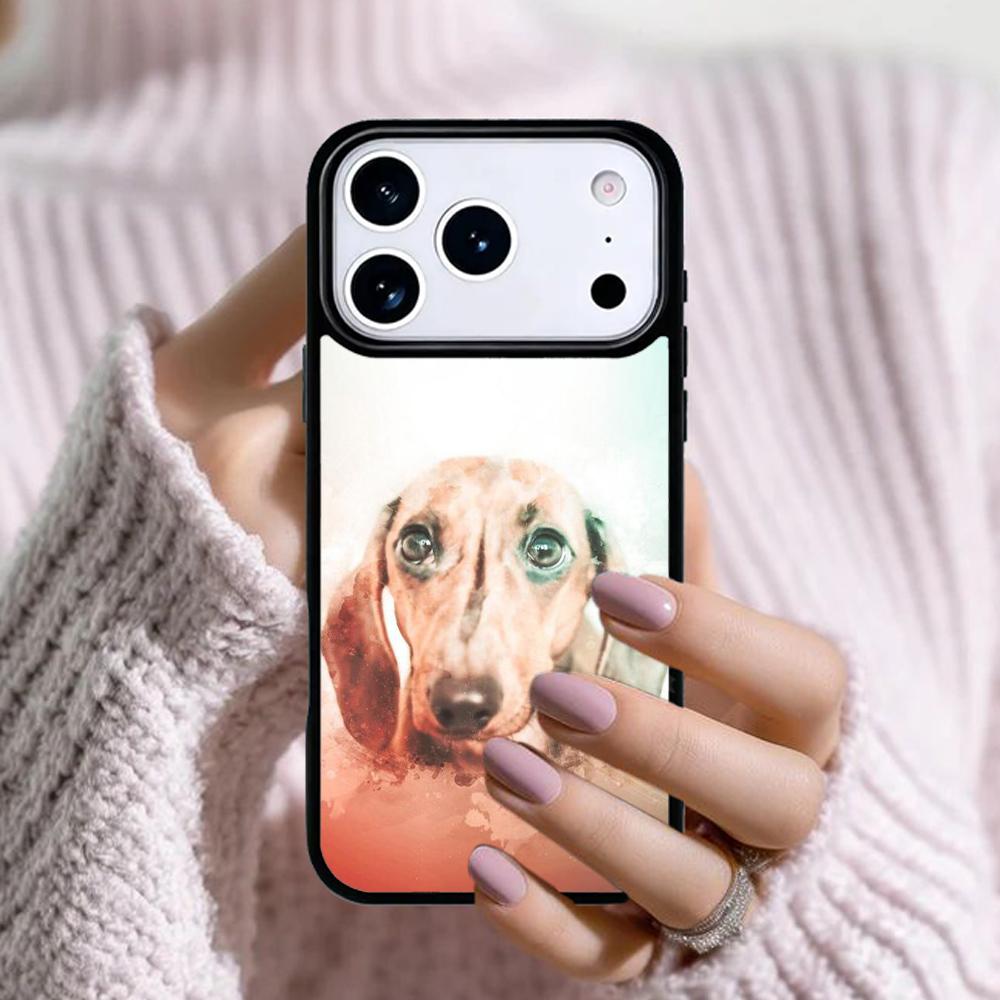 Милый Чехол для Телефона с Таксой Для Apple iPhone 17 Air 16E 15 14 Plus 13 12 11 Pro Max Mini Funda Обложка