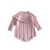Baby Solid Color Winter Romper 2025 - Korean Style Jacquard Onesie for Newborns. Super Cute and Trendy!