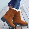 Женские ботинки, сапоги до середины икры, женские ботинки, женская зимняя теплая обувь, зимняя обувь на платформе, новая мода