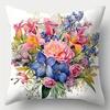 Flowers, Butterflies, Birds Throw Pillow Covers With Digital Printing Of Short Plush Fabric Car-Shaped Sofa Cushion Home Decor
