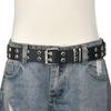 Wide Side For Man Star Hole Waist Strap Women Waistband Double Grommet Hole Korean Waist Belts