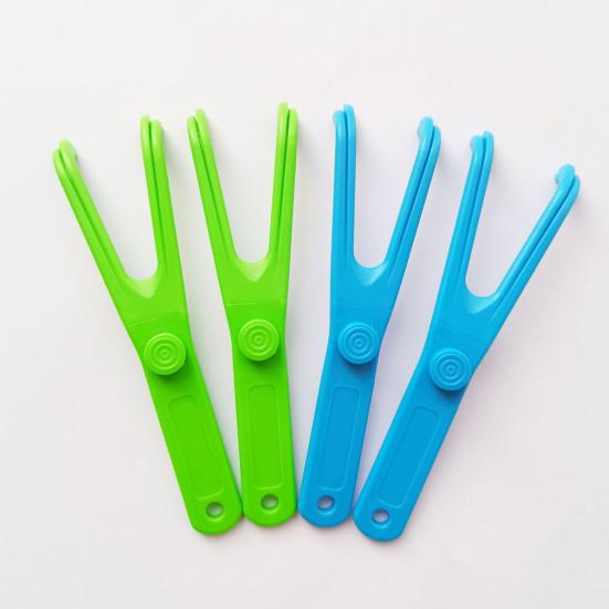 Interdental Cleaner Portable User-friendly Effective Y Type Gentle Health Care Tool Plastic Dental Floss Replacement Rack for Household