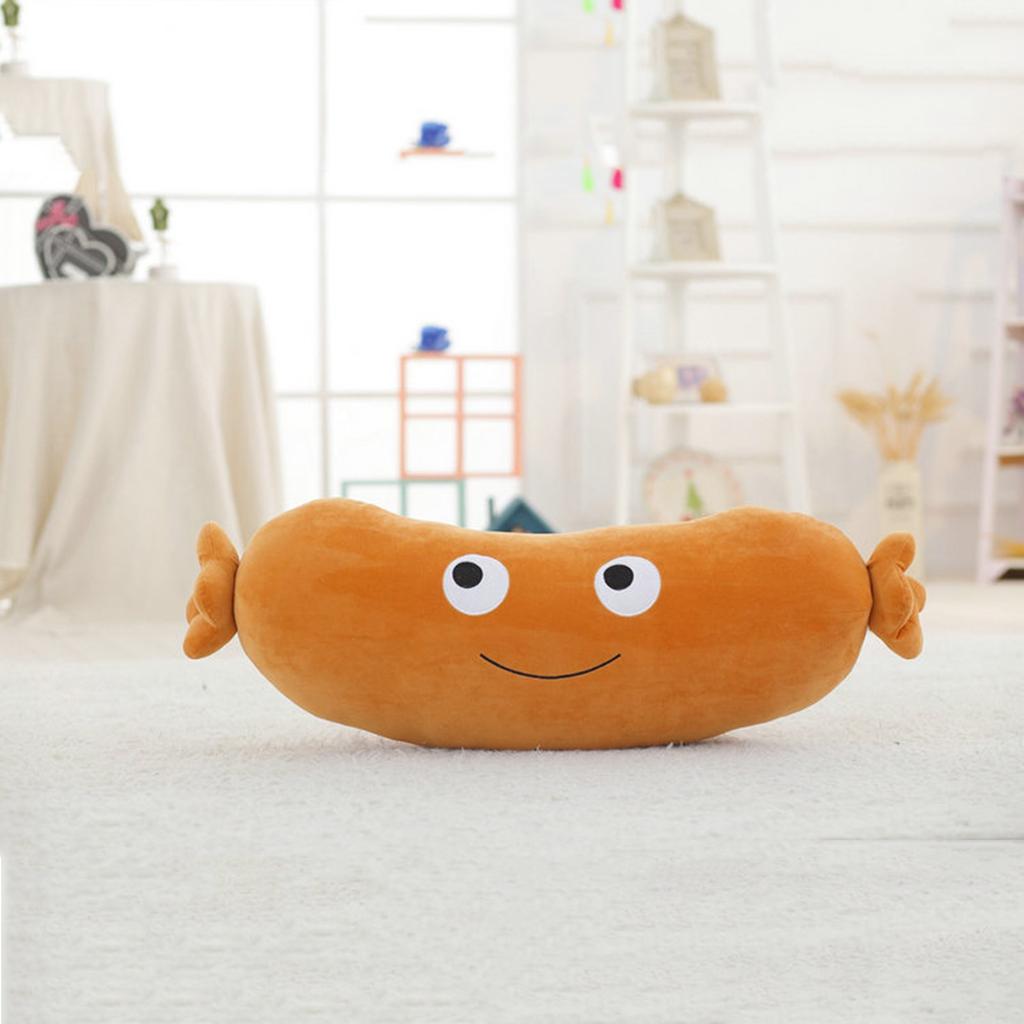 Food Pillow Sausage Plush Stuffed Pillow, Cartoon Soft Toy Pillow For Kids 7.9 Inches