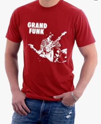РЕДКИЙ! Футболка GRAND FUNK RAILROAD BAND Классическая Красная Унисекс Унисекс Футболка