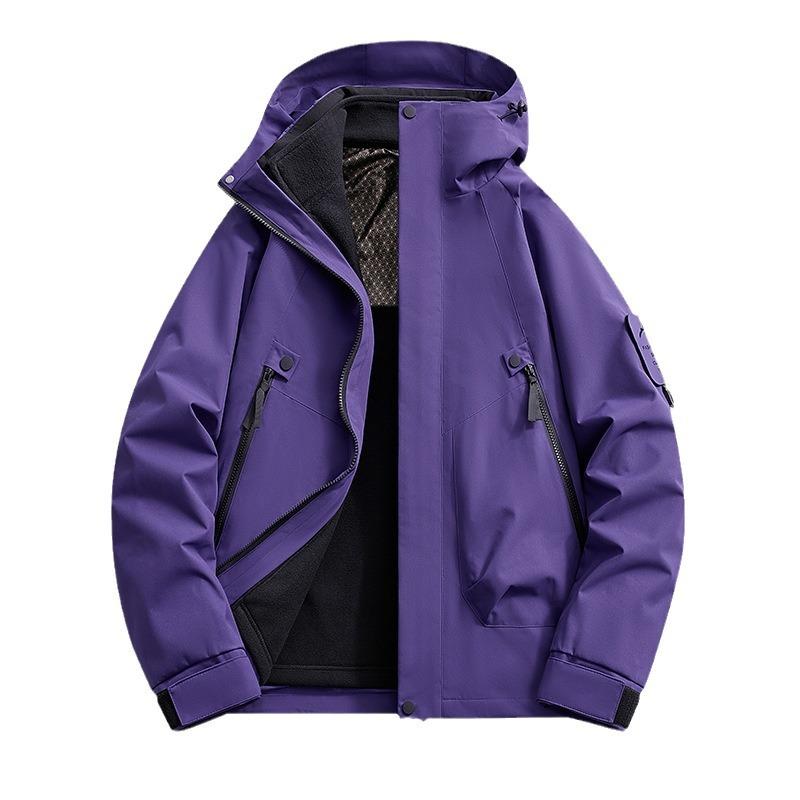 Осенне-зимняя графеновая черная золотая куртка три в одном, флисовая куртка для двоих, подкладка, альпинистский костюм, комплект из двух предметов