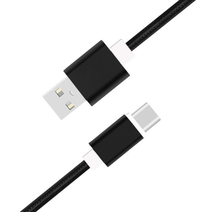 Câble Type C pour Samsung Galaxy S21 5G SD888 Câble USB Tressé Nylon 1,3 Mètre Câble Charge-Synchro Rapide-Transfert de données