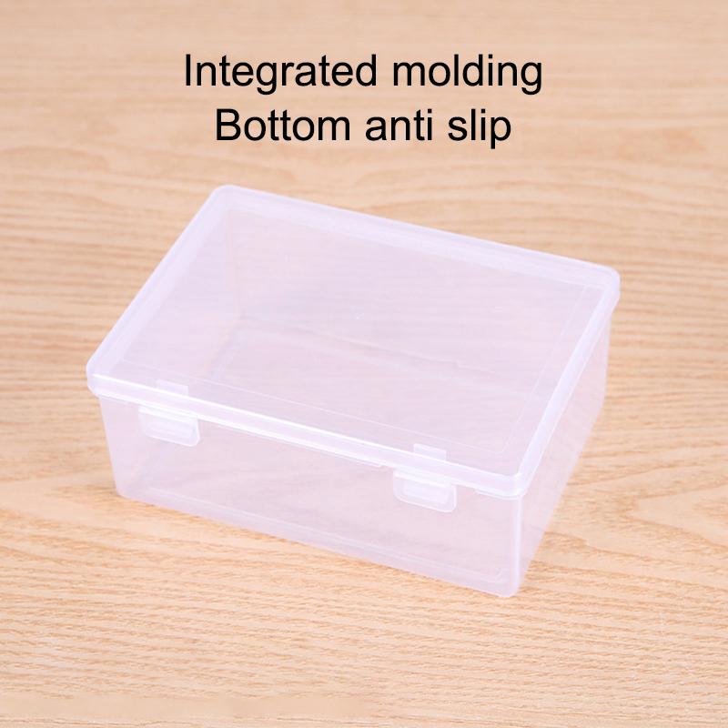 Transparent Clamshell Plastic Storage Box, Stackable Storage Box, Suitable For Office, Bathroom, Kitchen, Household Utility Box