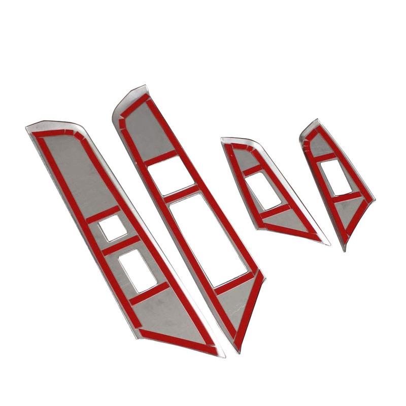 4pcs Stainless Steel Window Switch Lift Cover Trims Button Panel Trim Cover decorative accessories For Lexus UX