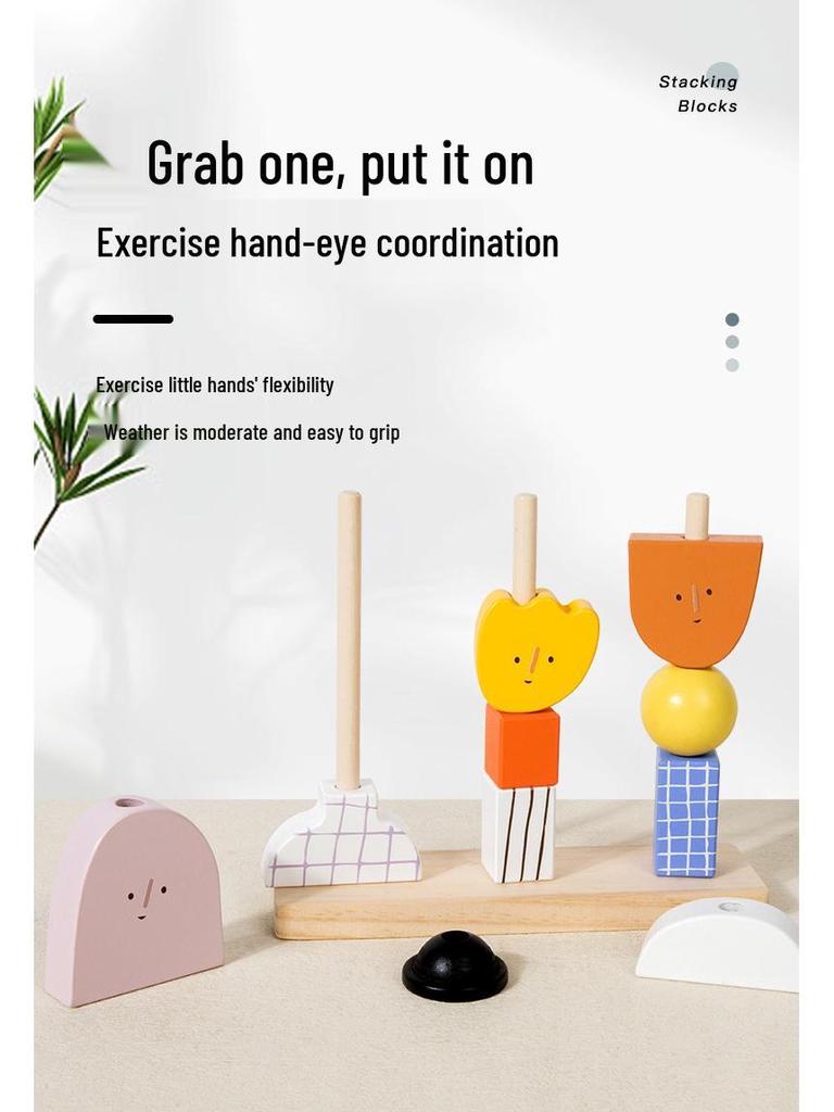 Креативные развивающие строительные блоки для малышей с крупными деталями - Сопоставление форм и картинок, Игрушки для раннего развития