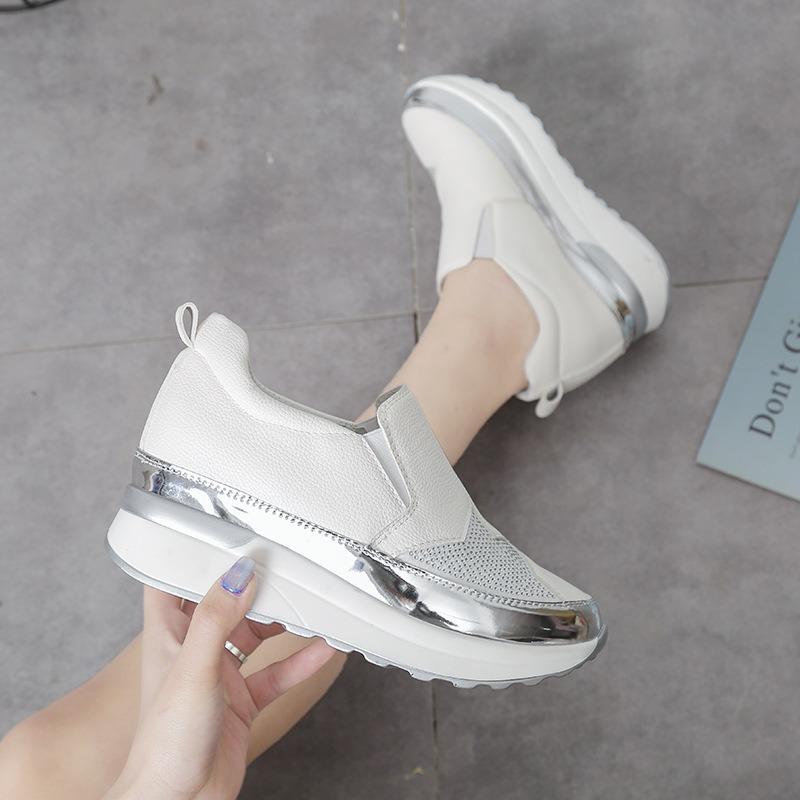 Ленивые туфли Модные Стразы Толстая Подошва Повседневный Внутренний Рост Увеличивающий Одиночный Туфли