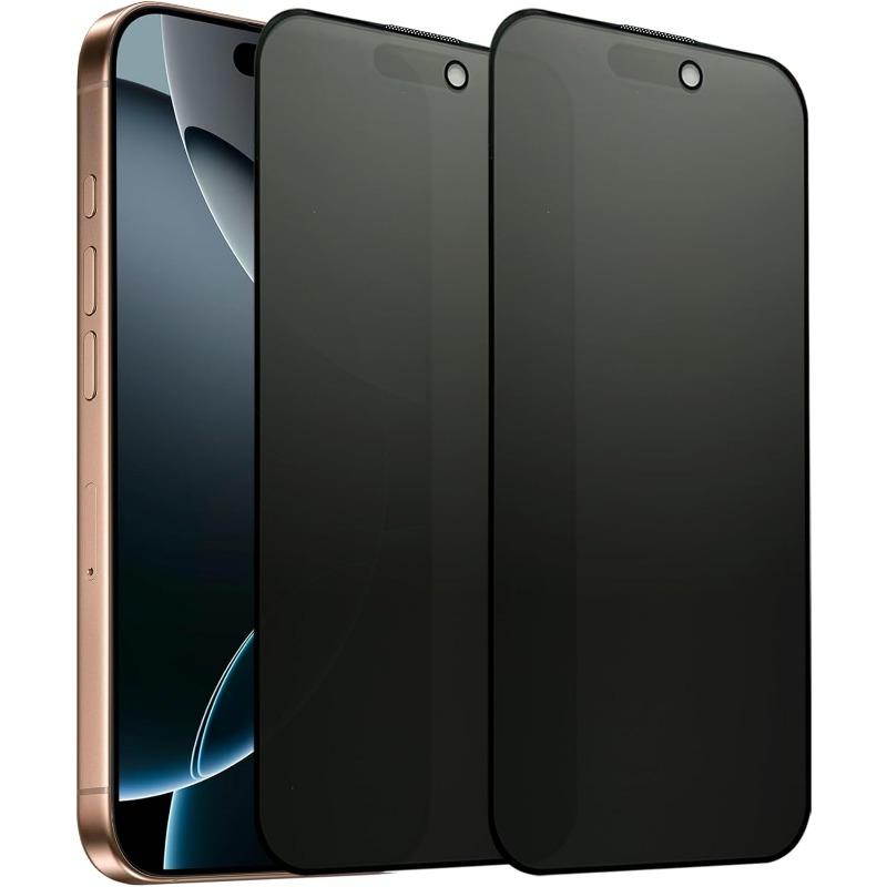 iPhone 16 Pro Privacy Screen Protector - Spyproof 3D Fully Covered Shatter-proof Tempered Glass, Bubble-free,easy To Install and Durable Against Drops