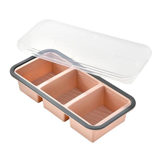 Силиконовые контейнеры для закусок с герметичной крышкой, 2/3/4 отделения, контейнер для приправ, устойчивый к высоким/низким температурам, разделенный контейнер для еды для школы, путешествий