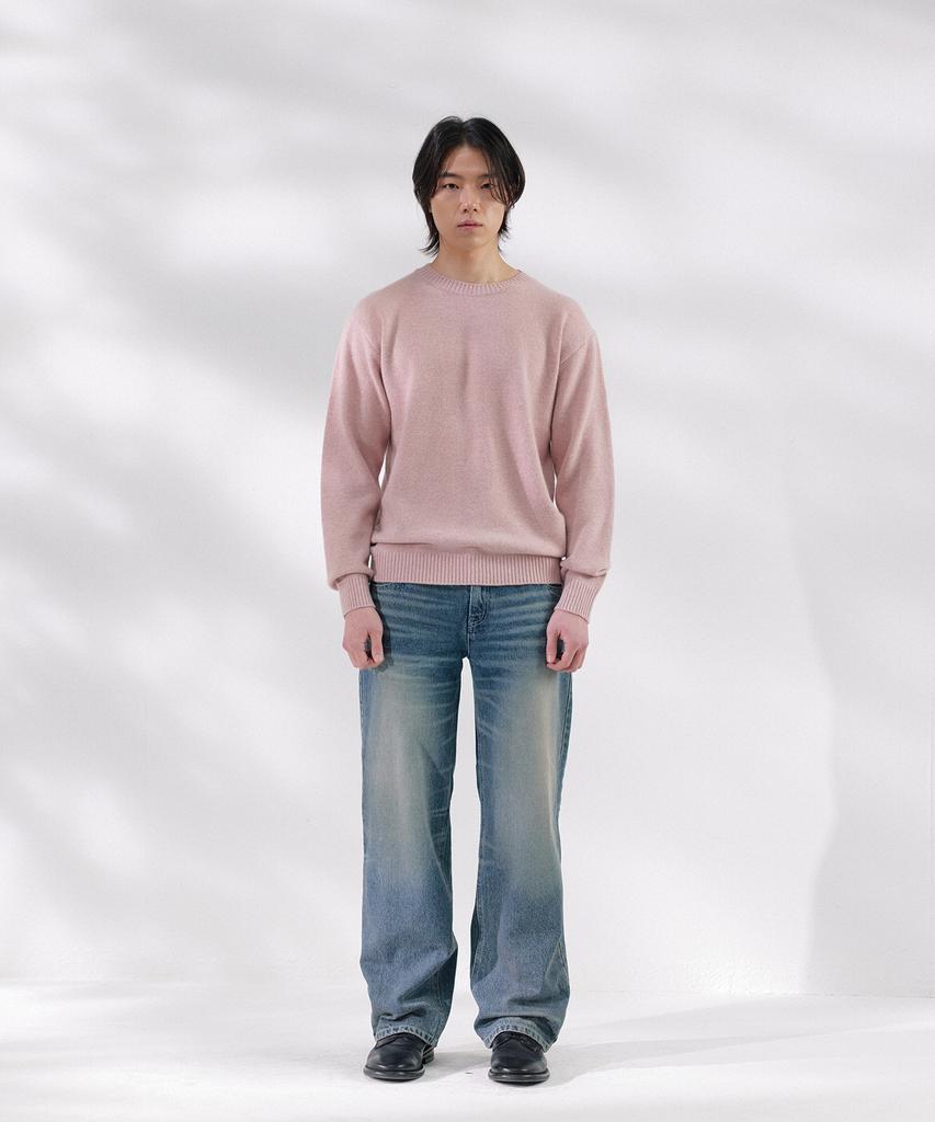 NONBLANK Daily Wool Cashmere Crewneck Knit_Melange Pink