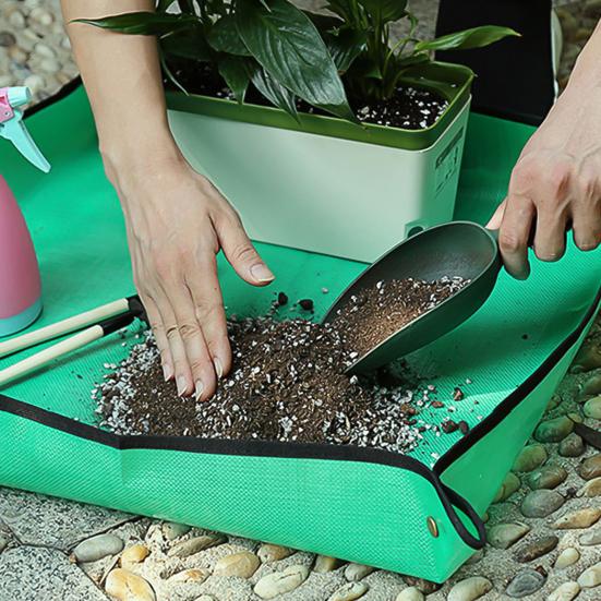 Садовый коврик, водонепроницаемые портативные полиэтиленовые устойчивые к разрыву коврики для пересадки растений для дома